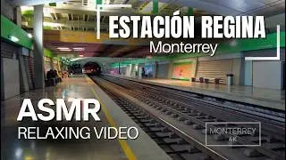 [ 4K ] Estación Regina Línea 2 Metrorrey - Monterrey NL México  - ASMR subway station - Monterrey 4K