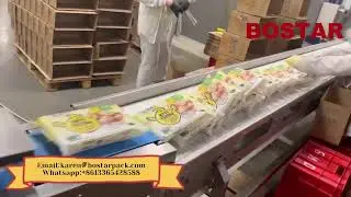Automatic flow pack machine box motion type for frozen food#pillowpackingmachines#flowpackwrapper