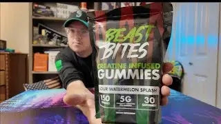 Beast Bites creatine infuse gummies sour watermelon splash flavor review