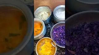 purple 💜 colour cabbage poriyal/sambar/pongal/#lunchbox-1 jan26 /#ytshorts /#schooltiffinbox /#yt
