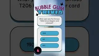 The Wagner Rarity - Bubble Gum Card Club Trivia #baseballcards #trivia #t206