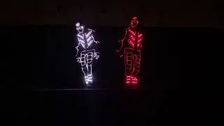 TC-02 and TC-0149 led costume laser man technology show, video from LED Group