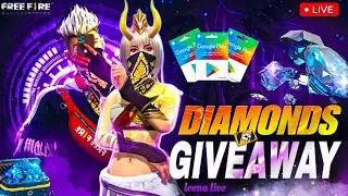 FREE FIRE LIVE🔴FREE FIRE GIRL LIVE| GIVEAWAYS💎 + GUILD TEST 💫 #freefire #live #ff #shortsfeed
