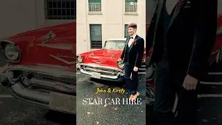 Star Car Hire&rsquo;s 1957 Chevy Bel Air & 1965 VW Microbus at the wedding of Kirsty & John, Sept 25