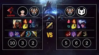 GRF Naehyun Zed vs Ten10 Talon Mid - KR Challenger Patch 10.11