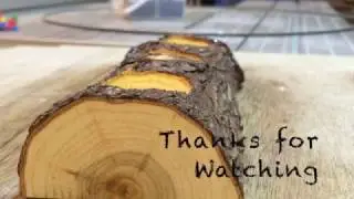 Making A Log Candle Holder CREATIVE FROM STONE