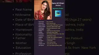 Biography of Cute Sara Ali Khan: #trending #youtube #viral #shorts #short #youtubeshorts #motivation