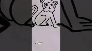 2&3 with draw monkey🐒#art#hky art 81#artwork #ytshorts #youtubeshorts