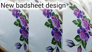 Hand painting design.bedsheet painting design 