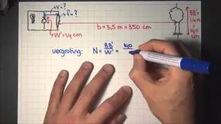 Licht: lenzenformule (diaprojector) | voorbeeld | natuurkunde