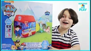 Paw Patrol Deluxe Play Tent for Kids from Nickelodeon Unboxing and Pretend Play