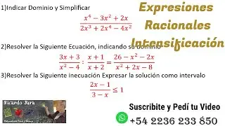 Intensificación de EXPRESIONES RACIONALES