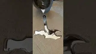 Watch metal melting on sand #shorts