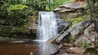 Hike to Hungarian Falls along Dover Creek, Hungarian Falls Nature Area, Hubbell, Michigan