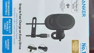 Anker MagSafe Wireless Car Charger, Compatible, MagGo Fast, 15W, 360 &deg; Adjustable Angle,