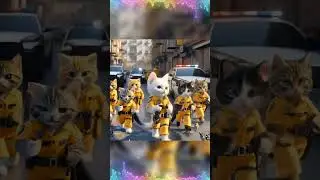 AI Cat 🐈 Cop: Paw Patrol 2.0 #aicat #cat #felineantics #cuteanimal #miaw #shortsfeed
