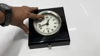 Vintage Nautical Mariner Miniquarz Salvage Ship Quartz Tabletop Clock Black  