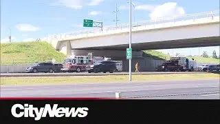 Two people in critical condition following crash on Calgary's Deerfoot Trail