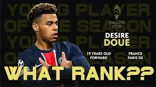 BALLON D'OR 2025 - DESIRE DOUE - YOUNG PLAYER OF THE SEASON FOR CHAMPIONS LEAGUE AND LIGUE 1