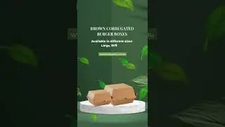 Brown Corrugated Burger Boxes