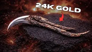 I Forge a BRUTAL DEMON Knife from Rusty Scraps & 24K GOLD!