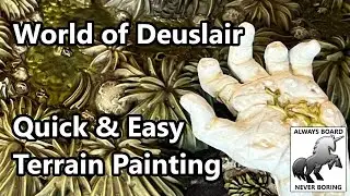 How to Paint Terrain for World of Deuslair (Dungeons & Lasers) - Swamps, Marble Statues | Sponsored