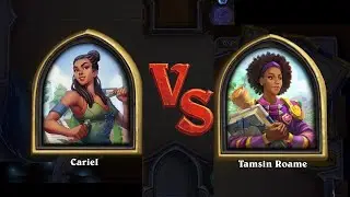 Cariel vs Tamsin Roame | Challenge 1-8 | Book of the Mercenaries (Hearthstone Gameplay How To Play)