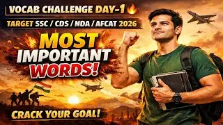 Vocab Challenge Day-1🔥 Target SSC/CDS/NDA/AFCAT 2026(Most Important Words)