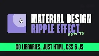 Эффект ряби на кнопке Material Design в HTML, CSS и JavaScript