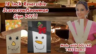 DIY Reversible Scarecrow/Snowman - A Fun & Easy Craft Project