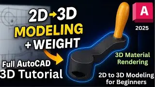 AutoCAD 2024 3D tutorial for beginners | 3d modeling in autocad 2024