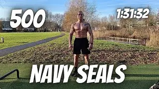 Slow Set But But Concistency Is King | 500 Navy Seal Burpees | 1:31:32 | 1500 Pushups