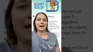 NEW Disney World Annual Passholder Orange Bird Magnet!