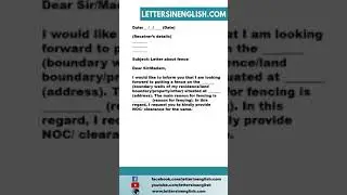 Letter to Neighbor About Fence