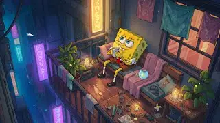 【Ｃｏｆｆｅｅ　Ａｎｄ　Ｃｈｉｌｌ】☕ SpongeBob Cozy Apartment Balcony - Lofi Hip Hop Mix ~ Beats To Wake Up/ Relax To