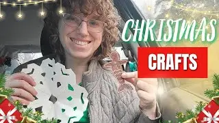 Christmas Crafts In My Car Camper | snowflakes, gingerbread mermaids, and a letter to Santa 🎅