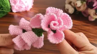 Super ‼️ Very easy very beautiful crohet pattern / How to crochet Rose, Carnation Flower Model