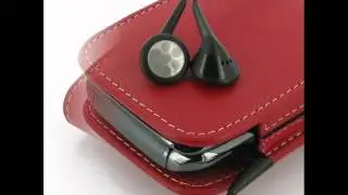 PDair Leather Case for BlackBerry Style 9670 - Vertical Pouch Type (Red)