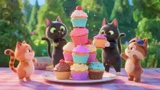 Cupcake Counting with Kitty Cat! 🧁🐱 | Sweet Counting Song for Kids | Fun Learning Rhyme for Toddlers