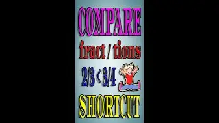 How To Compare Fractions Trick #Shorts