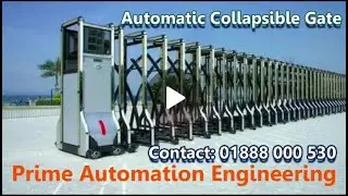 Retractable Automatic Collapsible Gate #Collapsible security Gate #PrimeAutomationEngineering