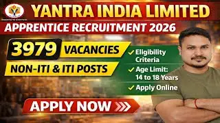 Yantra India limited Vacancy 2026 | YIL Recruitment  2026 | New Vacancy 2026 | YIL Apprentice 2026