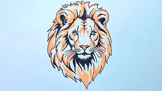 How to Draw a LION Face - Art Ideas for when you are Bored - Follow Along Video Tutorial
