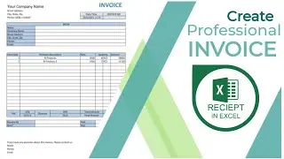 How To Create Invoice in Excel | Tutorial of Receipt Making |