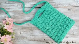 💜 How to crochet cross bag star stitch | Crochet bag tutorial .