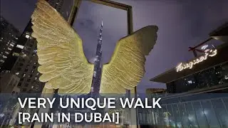 A lovely WALK in the RAIN | Dubai 2023 #asmr #virtualwalktour #walkingvideo