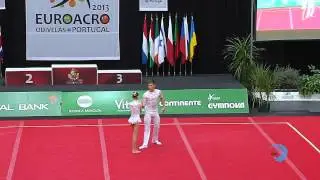 Inna BAYAK -- Yurly PROTSYK (Ukraine) -- Juniors Euroacro 2013