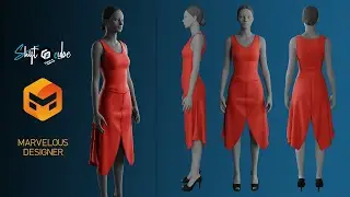 Marvelous Designer 11 | Midi Dress | CLO3D | Video Tutorial