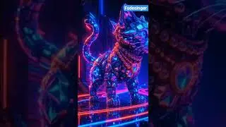 Title:💎 Neon Cyberpunk Cat &ndash; Jewel of the Future