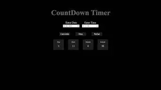 Countdown Generator Project | HTML, CSS, and JavaScript
